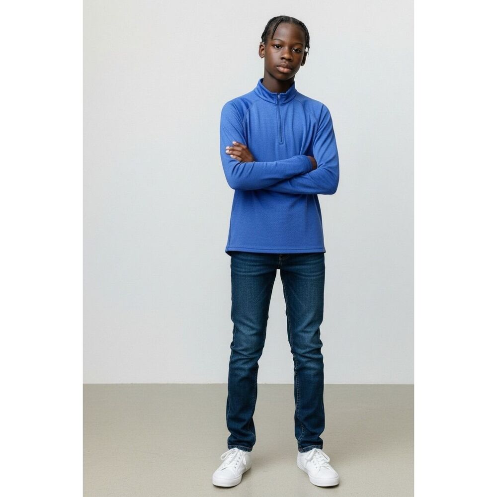 The North Face Men's M/M FlashDry 1/4 Zip Long Sleeve Activewear Top Royal Blue